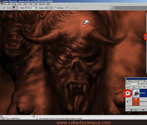 Photoshop Tutorial : Soul Eater Fantasy Digital Painting Step 2