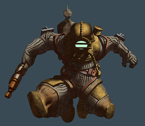 Photoshop Tutorial : Bioshock Videogame Digital Painting - Shadows