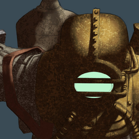 Photoshop Tutorial : Bioshock Videogame Digital Painting - Shadows - Detail