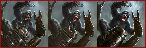 Photoshop and Painter Tutorial : Moneky VS Robot Banner Image